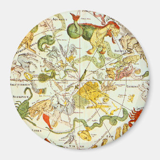 Planisphæri Coeleste 1698 - Astrologie grafiek #1 Magneet