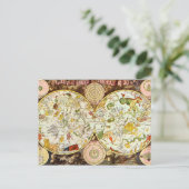 Planisphæri Coeleste 1698 - Astrologiediagram Briefkaart (Staand voorkant)