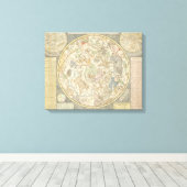 Planisphaerii Coelestis Hemis. Canvas Afdruk (Insitu (Houten vloer))