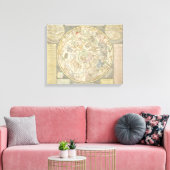 Planisphaerii Coelestis Hemis. Canvas Afdruk (Insitu (Woonkamer))
