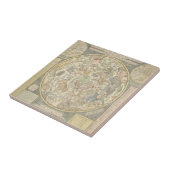 Planisphaerii Coelestis Hemis. Tegeltje (Zijkant)