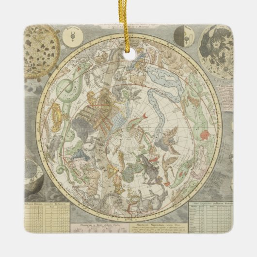 Planisphaerii Coelestis Hemisphaerium Keramisch Ornament (Voorkant)