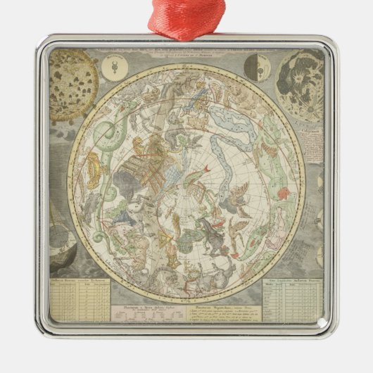 Planisphaerii Coelestis Hemisphaerium Metalen Ornament (Voorkant)