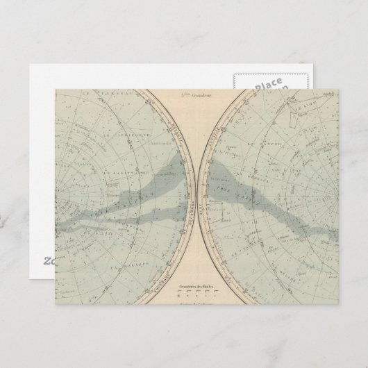 Planisphere Celeste Hemisphere Briefkaart (Voorkant / Achterkant)