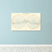 Planisphere Celeste Hemisphere Canvas Afdruk (Insitu (Houten vloer))