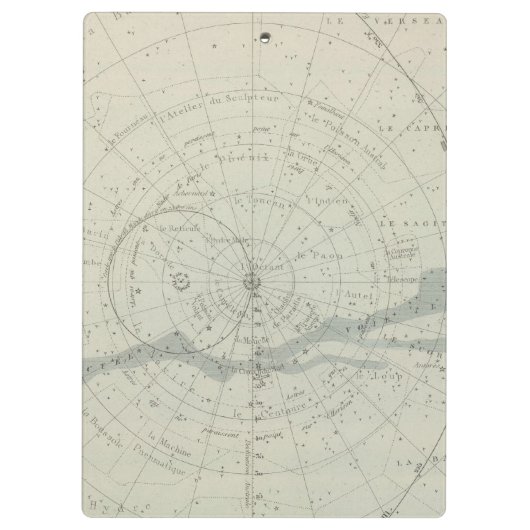 Planisphere Celeste Hemisphere Klembord (Achterkant)