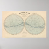 Planisphere Celeste Hemisphere Poster (Voorkant)