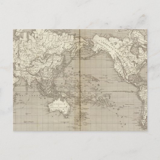 Planisphere-diagram van het zonnestelsel briefkaart (Voorkant)
