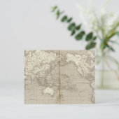 Planisphere-diagram van het zonnestelsel briefkaart (Staand voorkant)