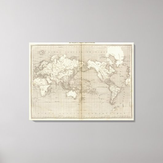 Planisphere-diagram van het zonnestelsel canvas afdruk (Voorkant)