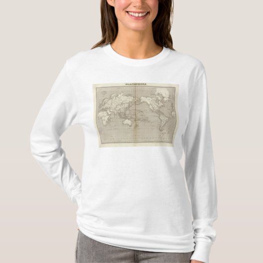 Planisphere-diagram van het zonnestelsel t-shirt (Voorkant)