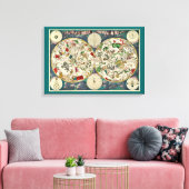  planisphere, kaart met stermaankaart, planeten canvas afdruk (Insitu (Woonkamer))