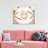 Planisphere, van 'Atlas Coelestis' Canvas Afdruk (Insitu (Woonkamer))