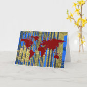 Planisphere Wereldkaart Kaart (Gele Bloem)