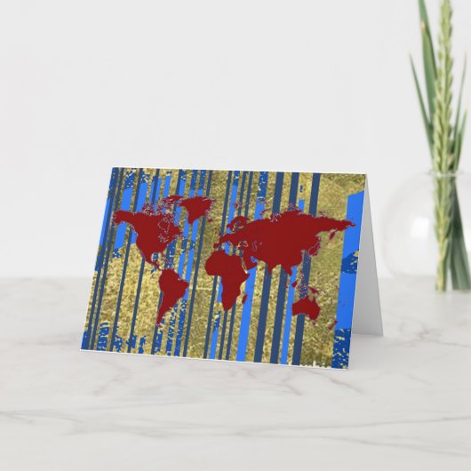 Planisphere Wereldkaart Kaart (Voorkant)