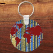Planisphere Wereldkaart Sleutelhanger (Voorkant)