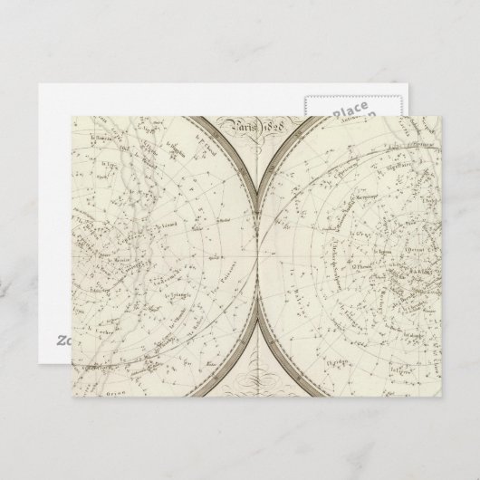 Planispheres celestes - Celestial Briefkaart (Voorkant / Achterkant)