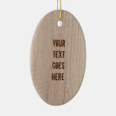 Plank Board Houten Look Vervallen Tekst Sjabloon Keramisch Ornament (Rechts)