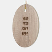 Plank Board Houten Look Vervallen Tekst Sjabloon Keramisch Ornament (Links)
