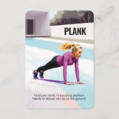 Plank Fitness Kaart met Blue Backing (Voorkant)