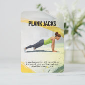 Plank Jacks Fitness Kaart met Blue Backing (Staand voorkant)