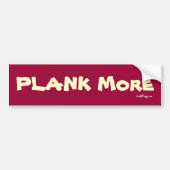 PLANK MEER Bumpersticker (rood) (Voorkant)