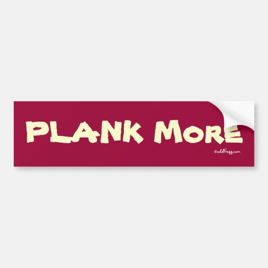 PLANK MEER Bumpersticker (rood) (Voorkant)