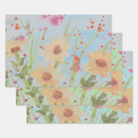 Plank of lade voeringen of aquarel geschenkverpakk inpakpapier vel (Set)