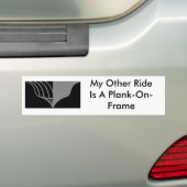 Plank op Lijst Bumpersticker (Op auto)