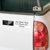 Plank op Lijst Bumpersticker (Op Truck)