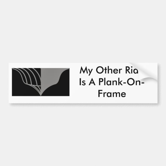 Plank op Lijst Bumpersticker (Voorkant)