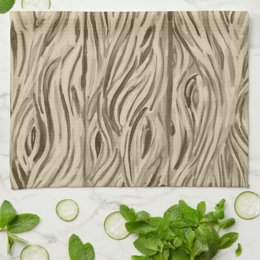 planken met houtwaren keukenhanddoek (Gevouwen)