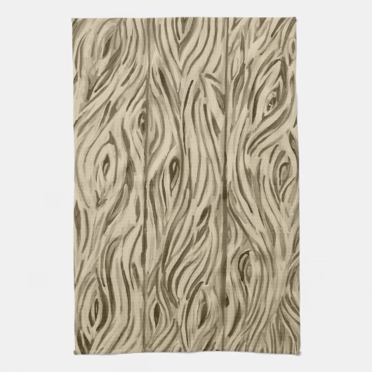 planken met houtwaren keukenhanddoek (Verticaal)