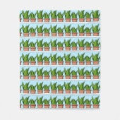 Planken van Aloë Vera Planten Ai Art Fleece Deken (Voorkant)