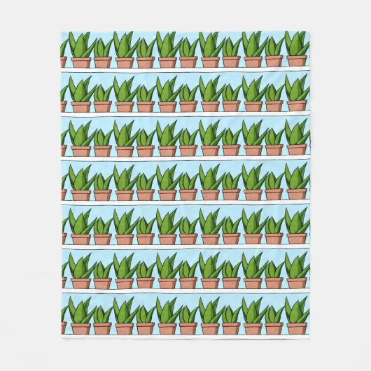 Planken van Aloë Vera Planten Ai Art Fleece Deken (Voorkant)