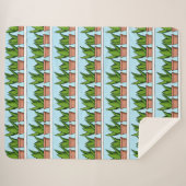 Planken van Aloë Vera Planten Ai Art Sherpa Deken (Voorkant (horizontaal))