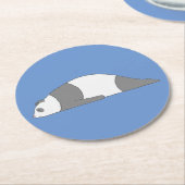 Planking Panda Ronde Kartonnen Onderzetter (Gebogen)