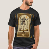 Planking Tarot Kaart Skelet Balansschaal Kern T-shirt (Voorkant)