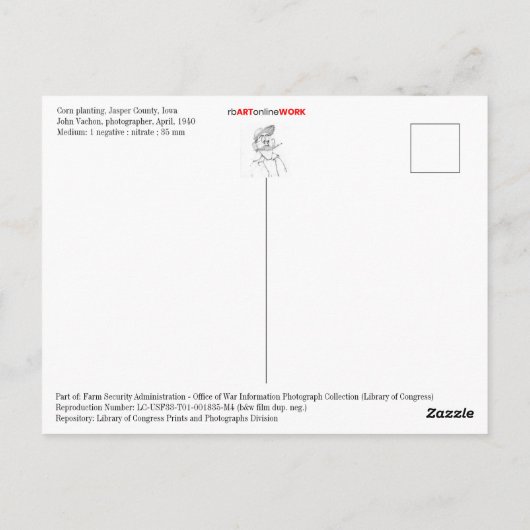 Plankkern Briefkaart (Achterkant)