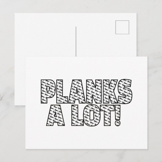 Planks Veel Core Fitness Workout Quote Briefkaart (Voorkant / Achterkant)