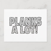 Planks Veel Core Fitness Workout Quote Briefkaart (Voorkant)