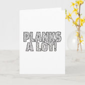 Planks Veel Core Fitness Workout Quote Kaart (Gele Bloem)