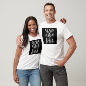 Plankton Shells in Black and White (Cyrtoidea) T-shirt (Unisex)