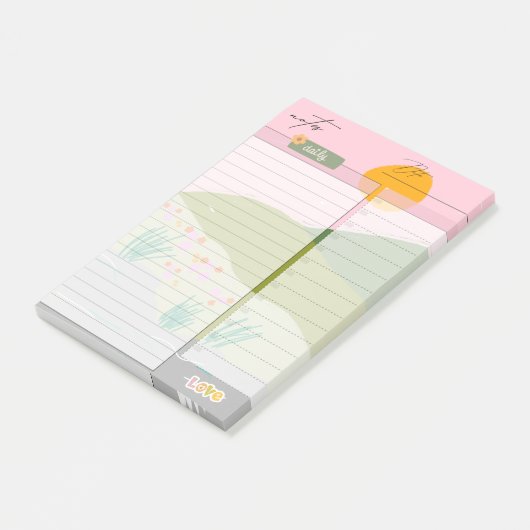 Planlijst voor landschapsnotities post-it® notes (Schuin)