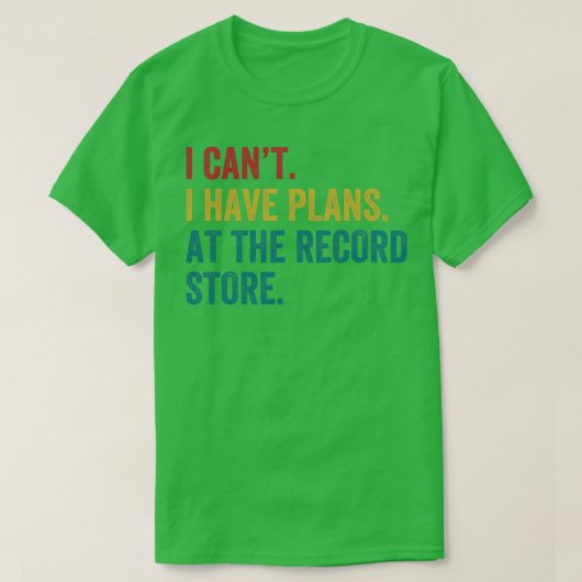 Plannen bij de platenzaak Funny Vinyl LP Collector T-shirt (Design voorkant)