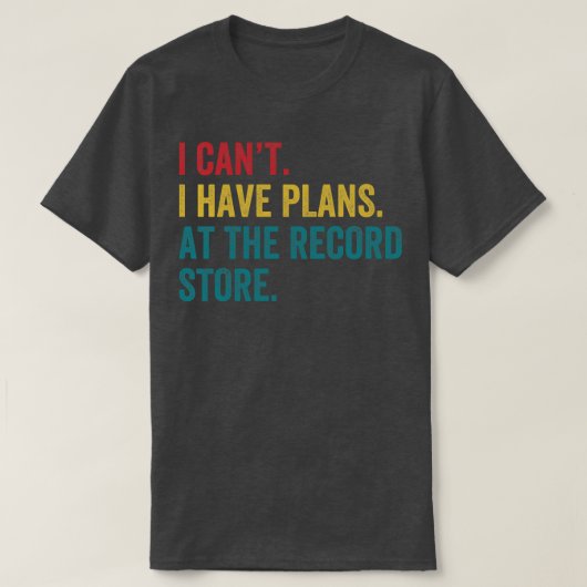 Plannen bij de platenzaak Funny Vinyl LP Collector T-shirt (Design voorkant)