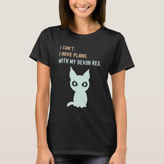 Plannen Met Mijn Devon Rex - Kattenliefhebber T-shirt (Voorkant)