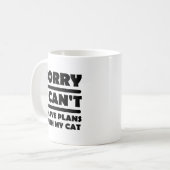 Plannen Met Mijn Kat Grappige Mok (Voorkant links)