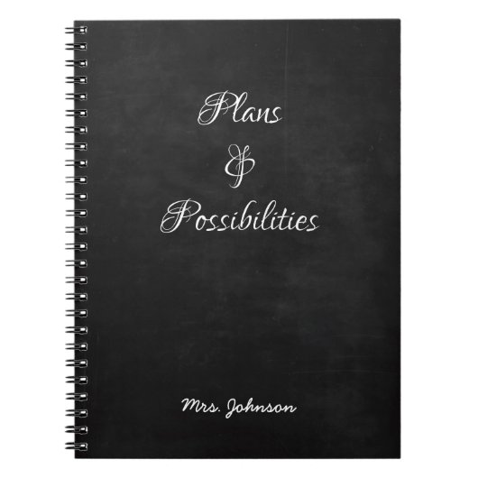 Plannen & Mogelijkheden Black Spiral Foto Notitieb Notitieboek (Voorkant)