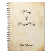 Plannen & Mogelijkheden Rustiek Notitieboek (Voorkant)